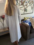 Beatrice Brushed Cotton Long Sleeve light blue Nightgown