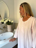 Beatrice Brushed Cotton Long Sleeve soft pink Nightgown