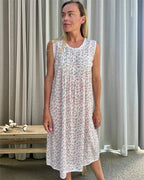 Brittany in miniature rose pure cotton sleeveless nightie