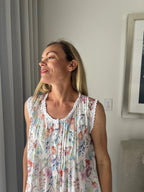 Brittany in Dandelion Spray Pure Cotton Sleeveless Nightie