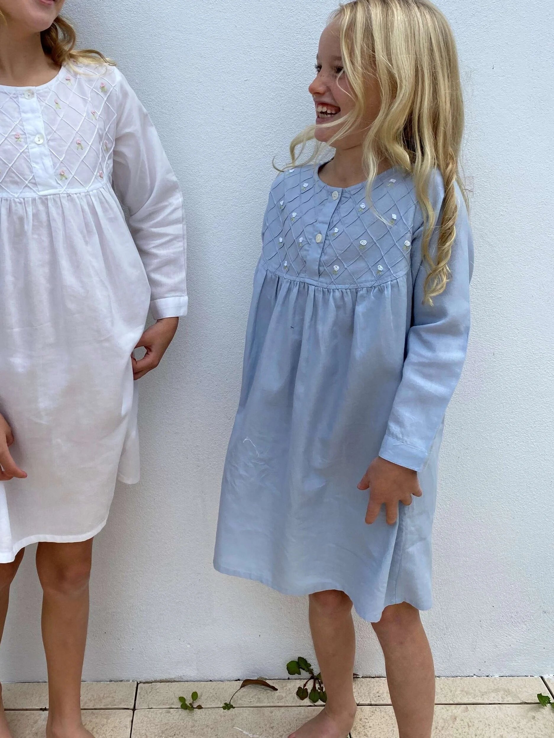 Girls Blue Long Sleeve Nightie