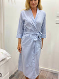 Brushed Cotton Blue Dressing Gown