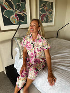 Isabella Peony Pure Cotton 3/4 Length PJs
