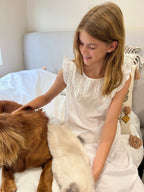 Matilda Girls White Pure Cotton Butterfly Sleeve Nightie