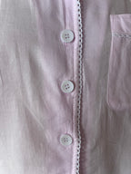 Eleanor Brushed Cotton Long Sleeve Soft soft pink PJ Set