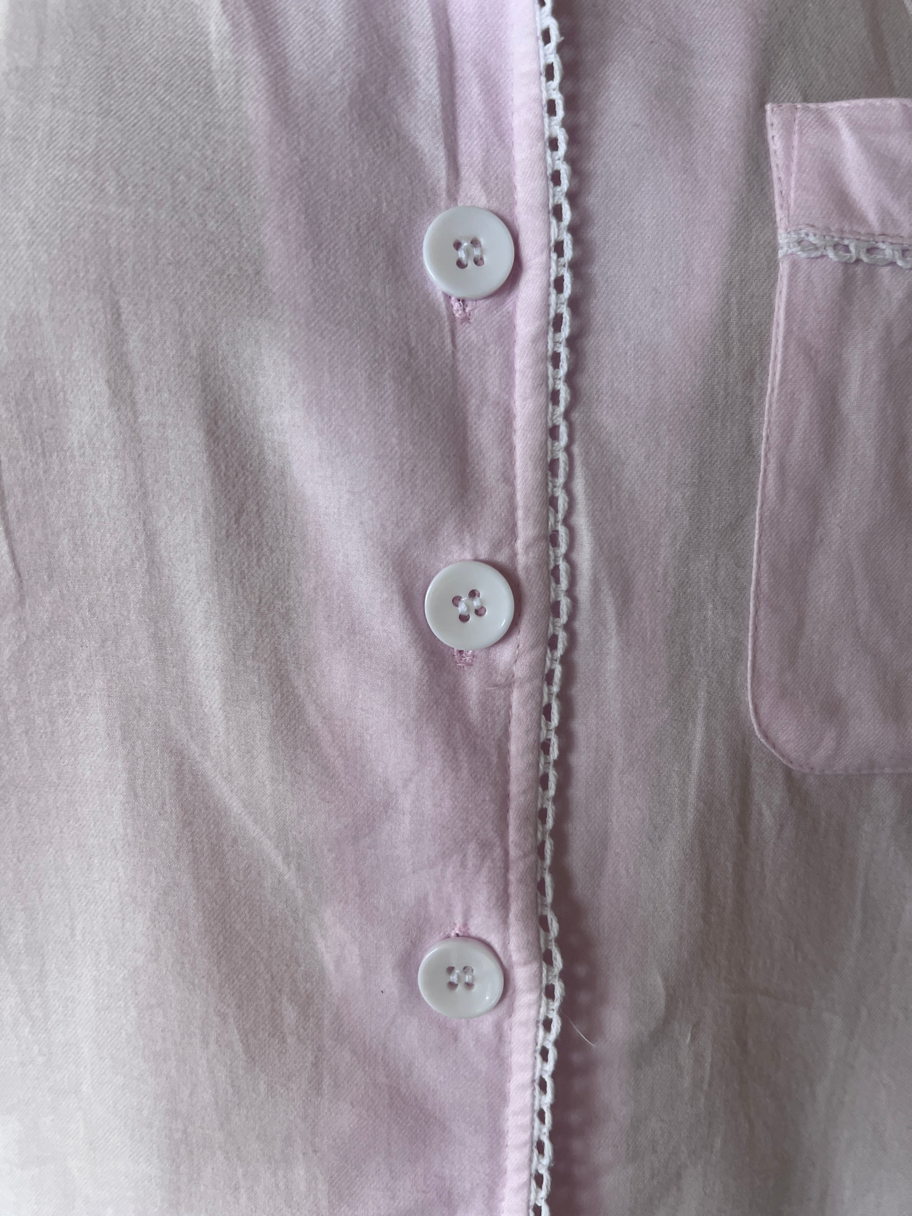 Eleanor Brushed Cotton Long Sleeve Soft soft pink PJ Set