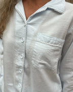 Eleanor Brushed Cotton Long Sleeve light blue PJ Set