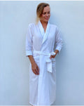 Twill Cotton White Dressing Gown