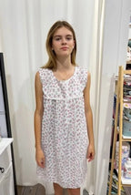 Arabella Girls miniature rose Pure Cotton Sleeveless Nightie