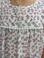 Arabella Girls miniature rose Pure Cotton Sleeveless Nightie