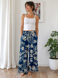 Davey pure cotton lounge pants in blue flower
