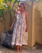 Phillipa pure cotton shoestring dress in petite garden