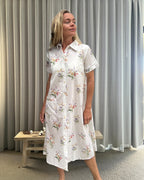 Leslie short sleeved Housecoat in native bunch