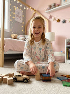 Margot Girls Fern Flower print Pure Cotton Long Sleeve Nightie