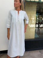 Josephine Brushed Cotton Winceyette Lace Soft Blue Nightgown