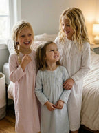 Margot Girls Brushed cotton Long Sleeve Nightie in soft pink