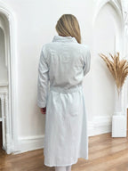 Sophie Wincey Brushed Cotton Soft Blue Brunchcoat