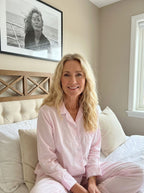 Eleanor Brushed Cotton Long Sleeve Soft soft pink PJ Set