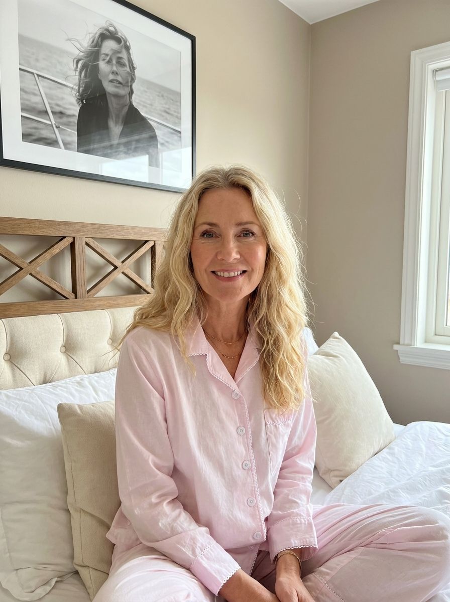 Eleanor Brushed Cotton Long Sleeve Soft soft pink PJ Set