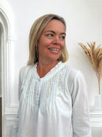 Anastasia Wincey Brushed Cotton Long Sleeve Soft Blue PJ Set