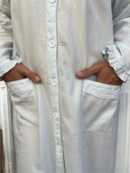 Jasmine Wincey Brushed Cotton Soft Blue Brunchcoat/Gown