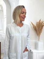 Jasmine Wincey Brushed Cotton Soft Blue Brunchcoat/Gown