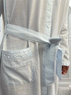 Jasmine Wincey Brushed Cotton Soft Blue Brunchcoat/Gown