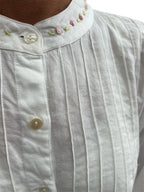 Olivia Wincey Brushed Cotton Long Sleeve Soft White PJ Set