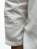 Olivia Wincey Brushed Cotton Long Sleeve Soft White PJ Set